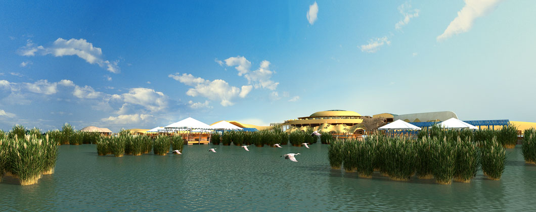 宁夏沙湖景区建筑景观设计