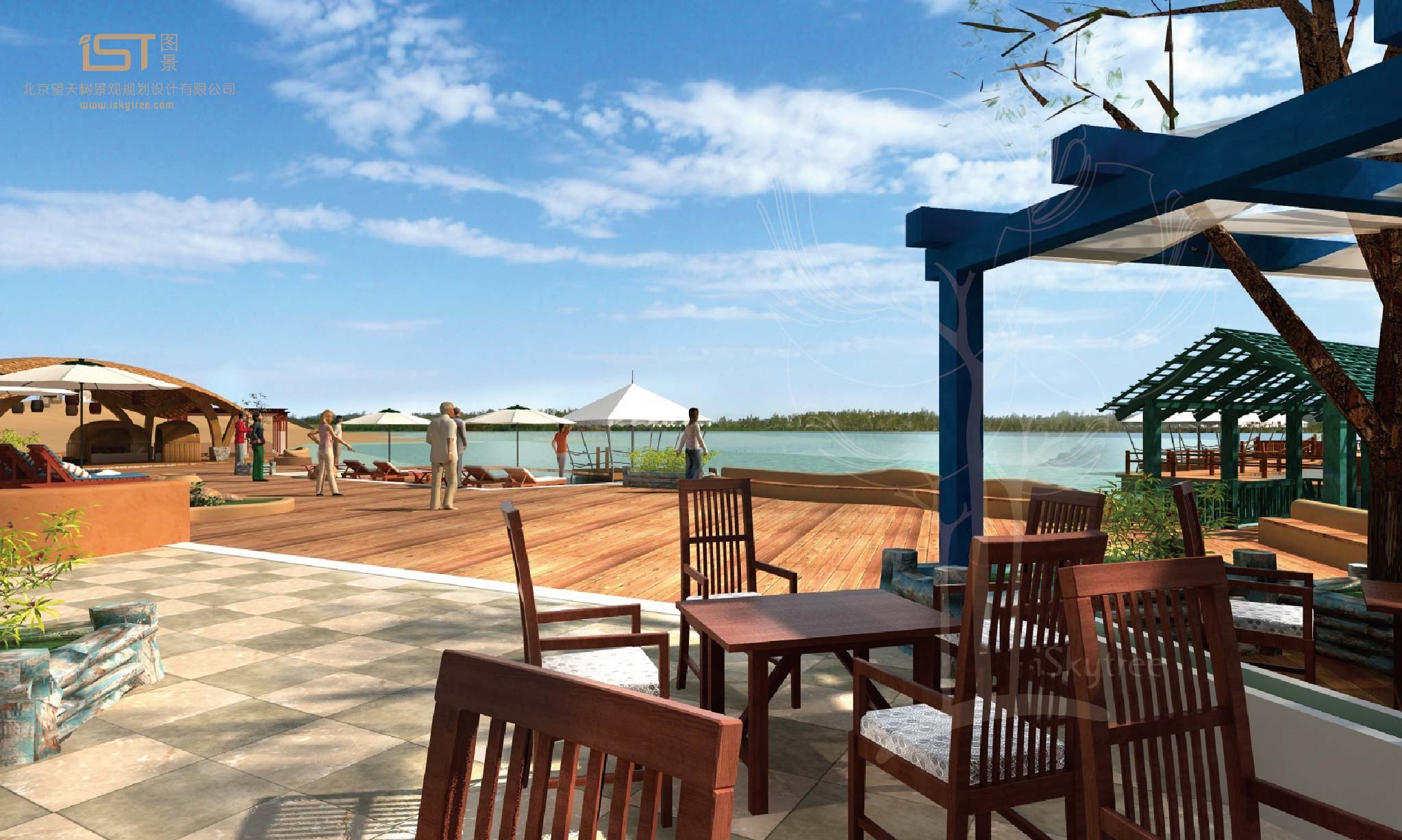改造后的沙湖景区绿岛餐厅实景