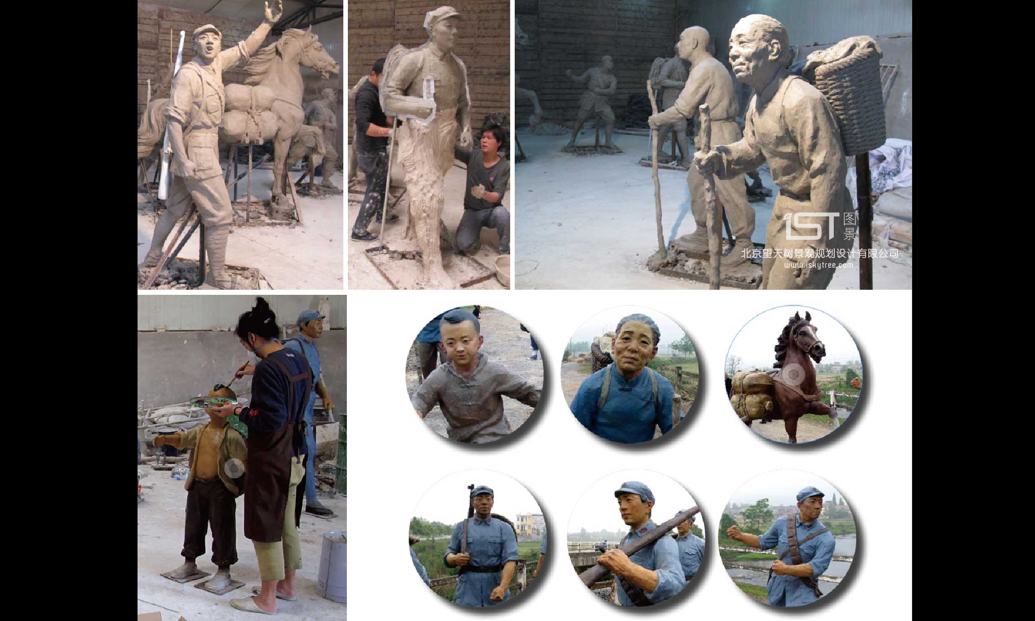 雕塑制作过程