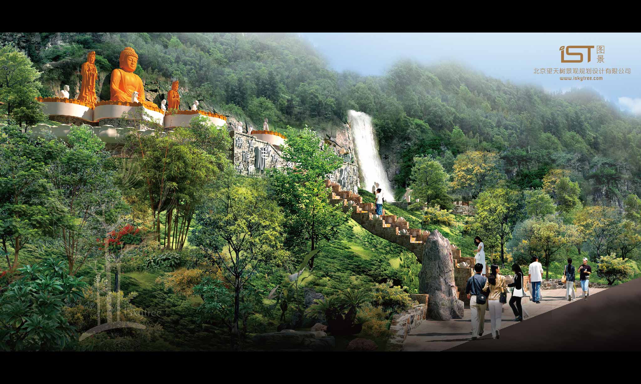 大悲崖（佛教主题）节点景观设计方案效果表现