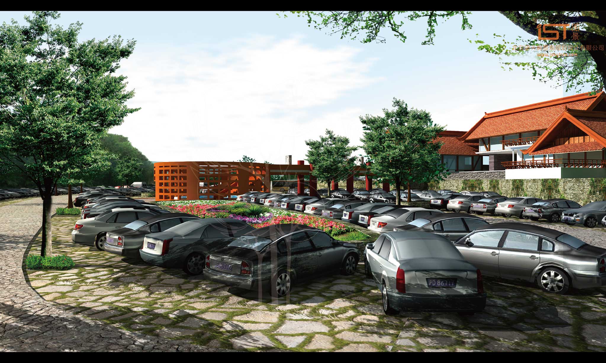 游客中心、生态停车场设计方案效果表现