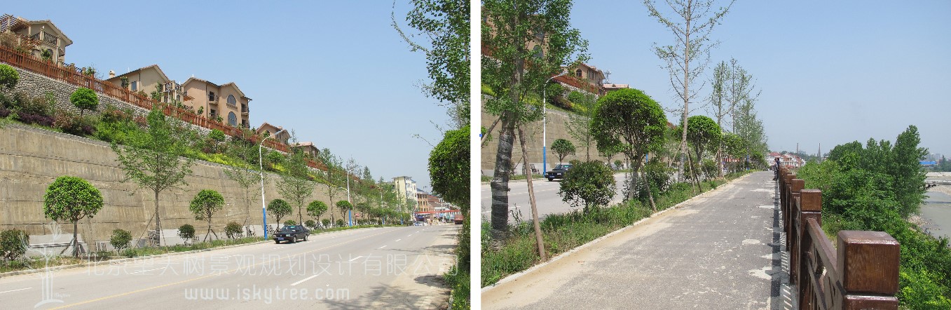 大河坎镇三花石村益丰国际道路护坡现状实景