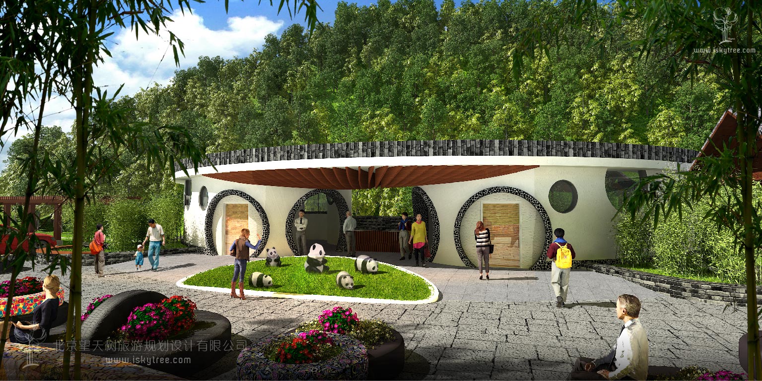 熊猫主题AAA旅游厕所建筑景观设计