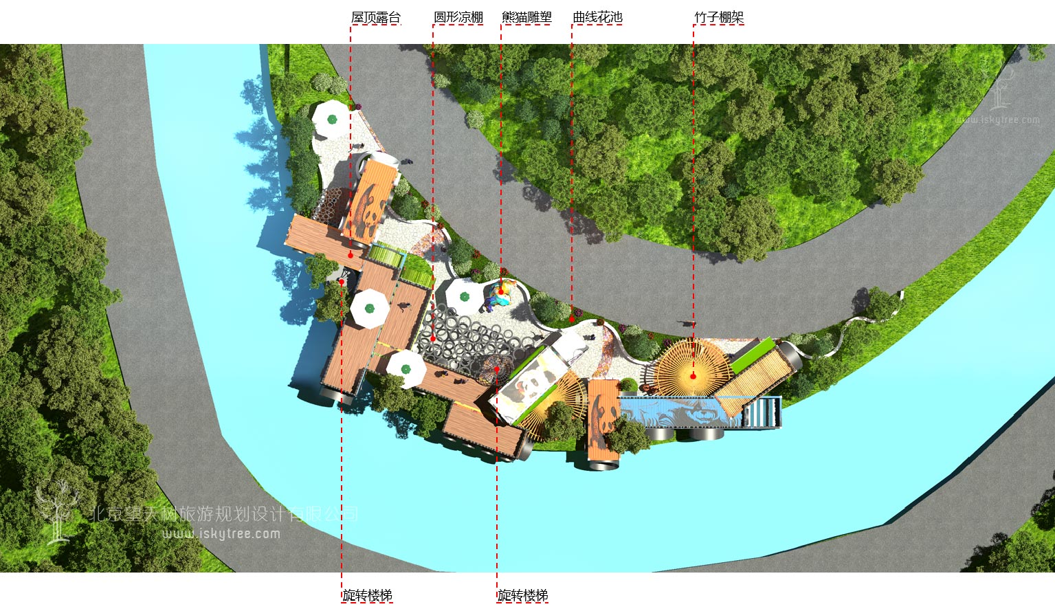 儿童营地节点集装箱建筑景观设计总平面图