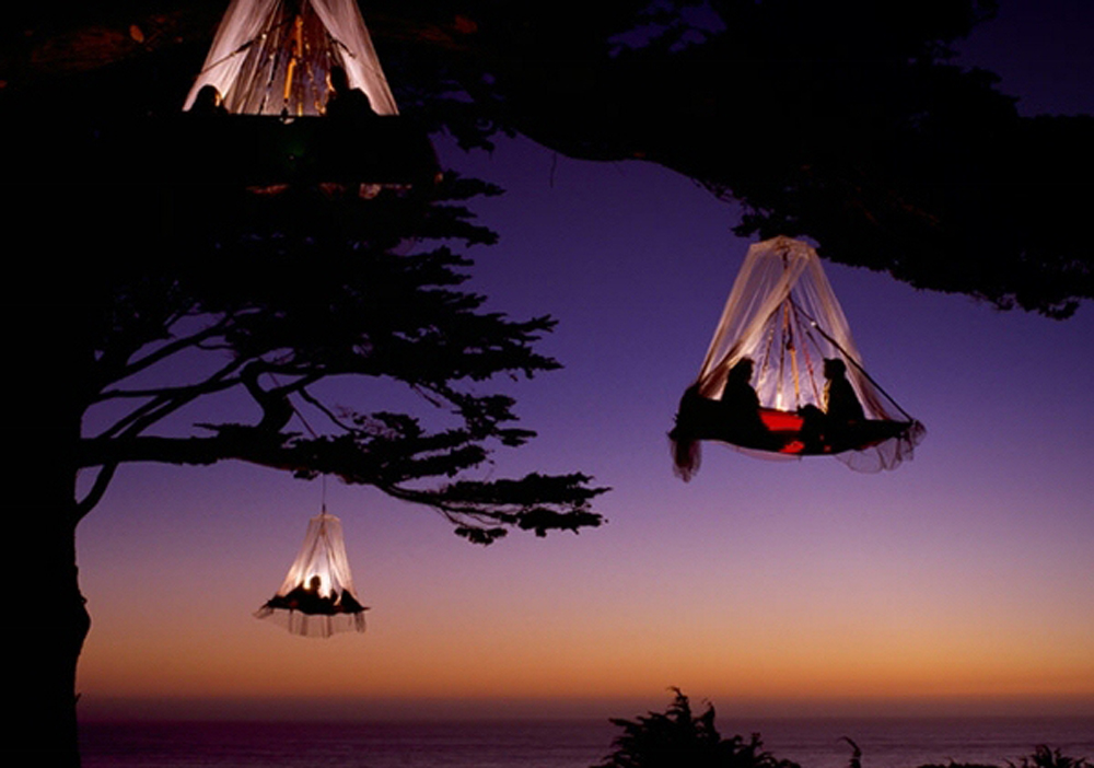 浪漫的树上帐篷酒店