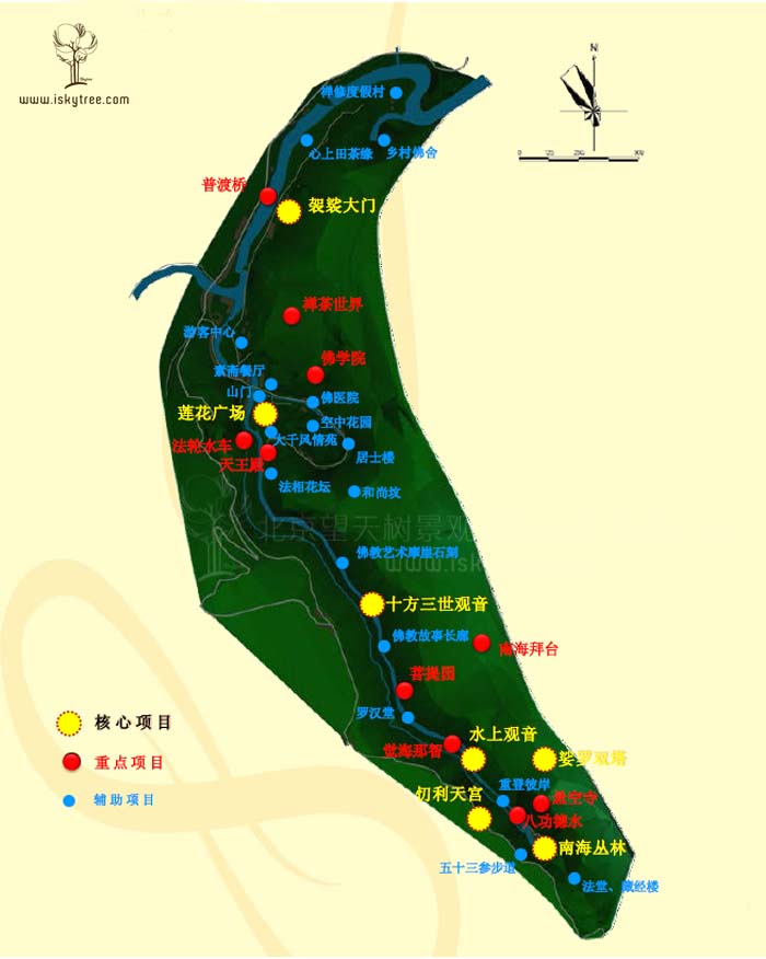  小南海宗教文化旅游区重点项目分布图