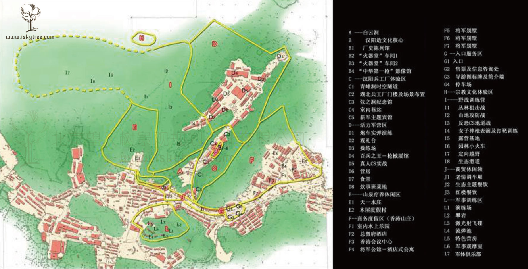 武汉“汉阳造”军事文化旅游区产品体系规划图