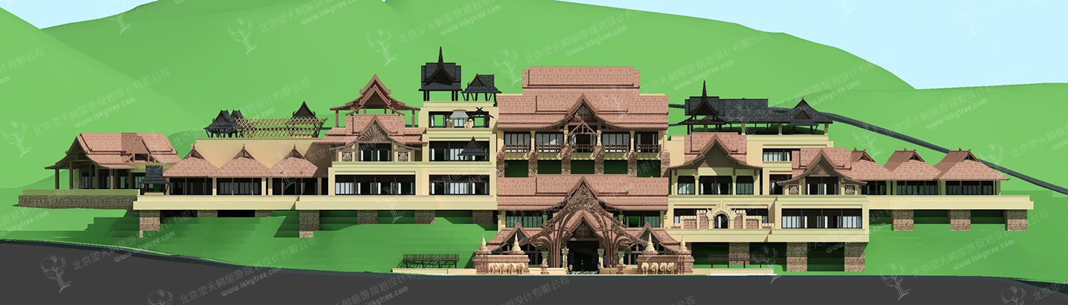 世纪木棉度假酒店建筑设计立面图