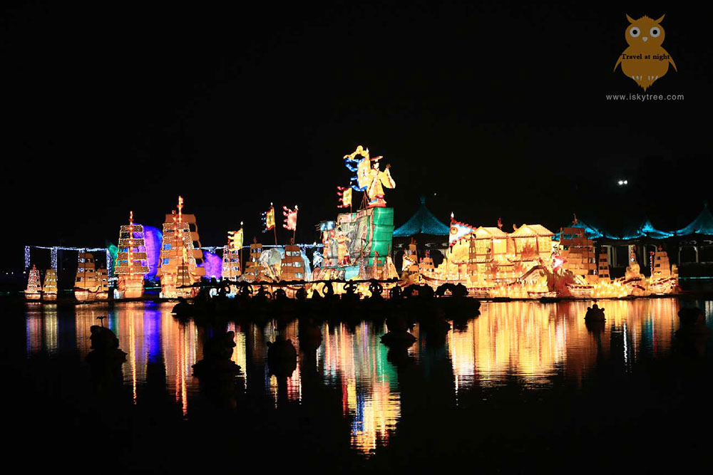 三国文化题材“火烧连营”灯组设计制作