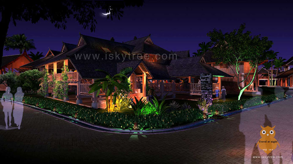 告庄西双景夜游酒吧街夜景